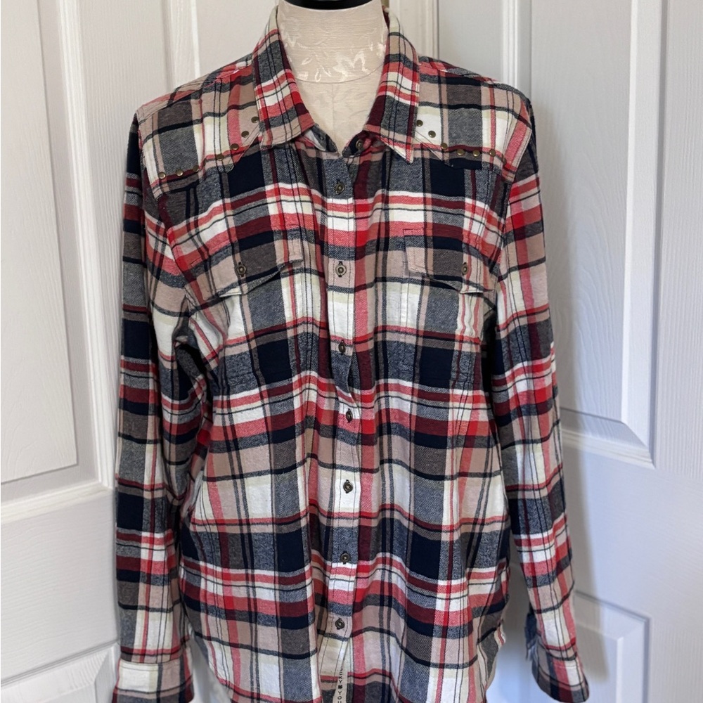 Lucky Brand Women’s Button Down Flannel Shirt